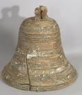 Large Painted and Turned Wooden Liberty Bell