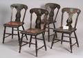 Set of Six Grained and StencilDecorated Chairs