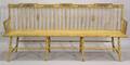 Yellow Paint Decorated Windsor Bench