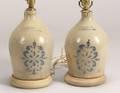 Two Stoneware Jugs Mounted as Table Lamps