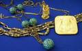 Ivory Pendants and Silver and Turquoise Chains