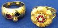 Two Gold Rings with Rubies