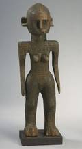 African Carved Wood Female Figure
