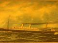 Framed Oil Portrait of a Steam Ship