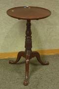 Classicalstyle Carved Mahogany Dish Tilttop Candlestand