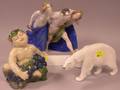 Rosenthal Porcelain Satyr and Maidens Figural Group a Royal Copenhagen Porcelain Figural Seated Faun and a Polar Bear