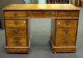 Pine Flattop Double Pedestal Desk