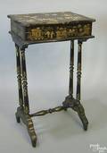 Lacquerware sewing stand ca 1840