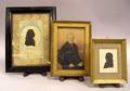 Framed Portrait of a Gentleman and Two Silhouettes