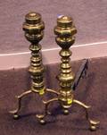 Pair of Brass Baluster Andirons