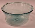 Aqua Blown Glass Milk Bowl