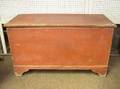 Red Painted SixBoard Blanket Chest