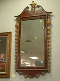 Georgianstyle Gilt Gesso and Mahogany Mirror