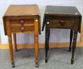 Two Late Federal Birch Dropleaf Work Tables