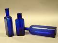 Three Cobalt Blue Medicine Bottles
