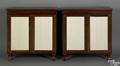 Pair of Regency style rosewood small side cabinets late 19th c