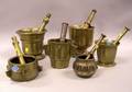 Six Cast Brass and Bronze Mortars and Pestles