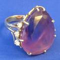 14kt Gold Amethyst and Diamond Ring