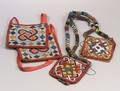 Two African Beaded Cloth Items