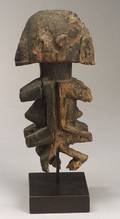 African Carved Wood Janus Figure