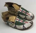 Central Plains Beaded Hide Mans Moccasins