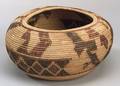California Polychrome Coiled Basketry Bowl