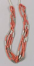 Southwest Silver and Coral Necklace