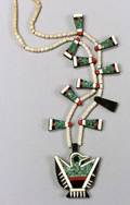 Southwest Inlaid Battery Necklace