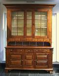Contemporary tiger maple 2part Dutch cupboard