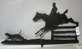 Horse and rider sheet iron weathervane