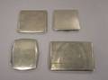 Three Sterling Silver and one 800 Fine Silver Cigarette Cases