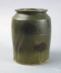 New Hampshire redware crock 19th c