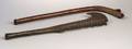 Two Polynesian Carved Wood Clubs