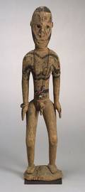 New Guinea Carved Wood Male Figure