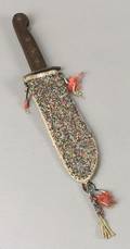 Plains Beaded Hide Knife Sheath