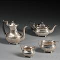 Fourpiece Victorian Sterling Silver Tea and Coffee Service