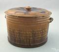 Pennsylvania redware covered crock 19th c