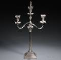Sheffield Silverplate Threelight Convertible Banquet Candelabrum