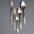 Assembled French 800 Silver Flatware Service