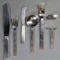 Georg Jensen Sterling Silver Bernadotte Pattern Flatware Service