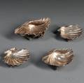 One Buccellati and Three Buccellatitype Sterling Silver Shells
