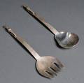 Pair of Mexican Sterling Silver Salad Servers