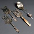 Four American Sterling Silver Flatware Serving Pieces