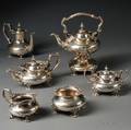Sixpiece Dominick  Haff Sterling Silver Tea and Coffee Service