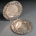 Pair of Bailey Banks  Biddle Co Sterling Silver Plates