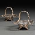Pair of Tiffany  Co Sterling Silver Baskets