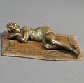 Austrian Coldpainted Bronze Figure of a Woman Reclining on a Rug