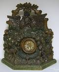 Carved black forest clock