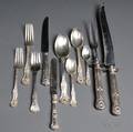 Assembled Gorham King George Pattern Sterling Silver Flatware Service