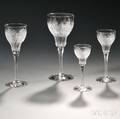 Fortyfour Pieces of Cut Glass Stemware
